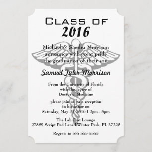 Invitación a graduación de la Escuela de Medicina 