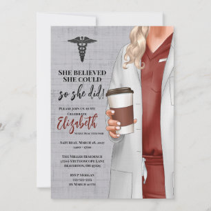 Invitación a graduación de la Escuela de Medicina 