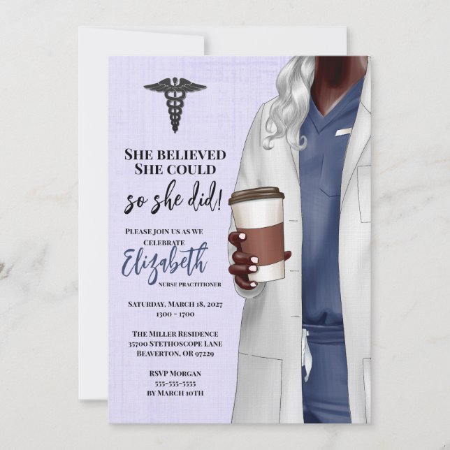 Invitación a graduación de la Escuela de Medicina  (Anverso)