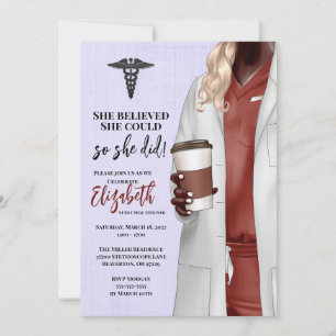 Invitación a graduación de la Escuela de Medicina 