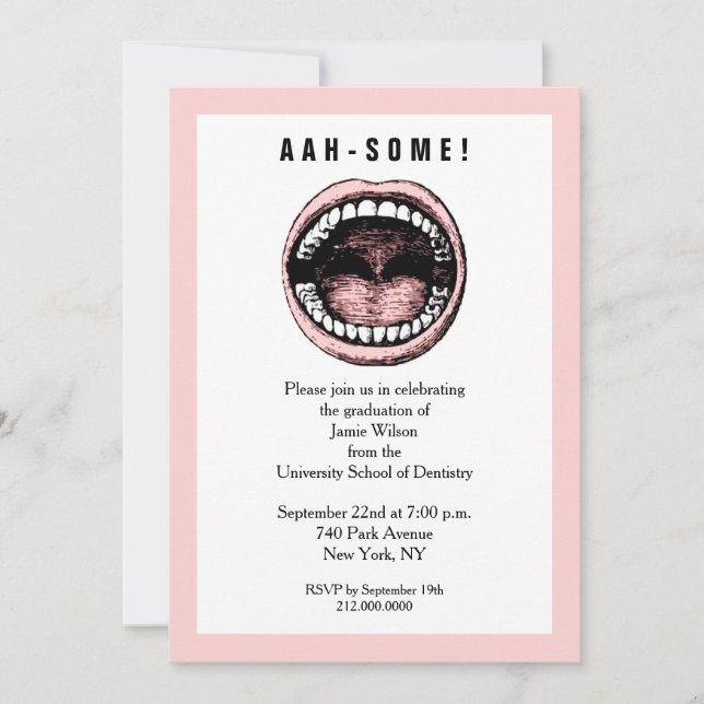 Invitación a graduación de la escuela dental (Anverso)