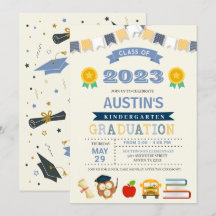 Invitación a graduación de la escuela infantil