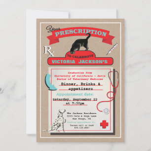 Invitación a graduación de la Escuela Veterinaria