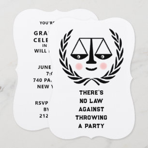 Invitación a graduación de la Facultad de Derecho