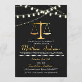 Invitación a graduación de la Facultad de Derecho