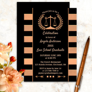 Invitación a graduación de la Facultad de Derecho 