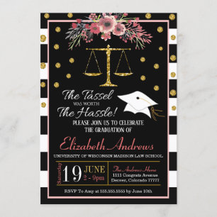 Invitación a graduación de la Facultad de Derecho 