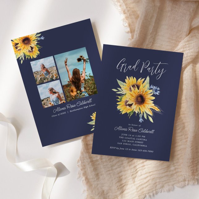 Invitación a graduación de la Marina y el Girasol  (Subido por el creador)