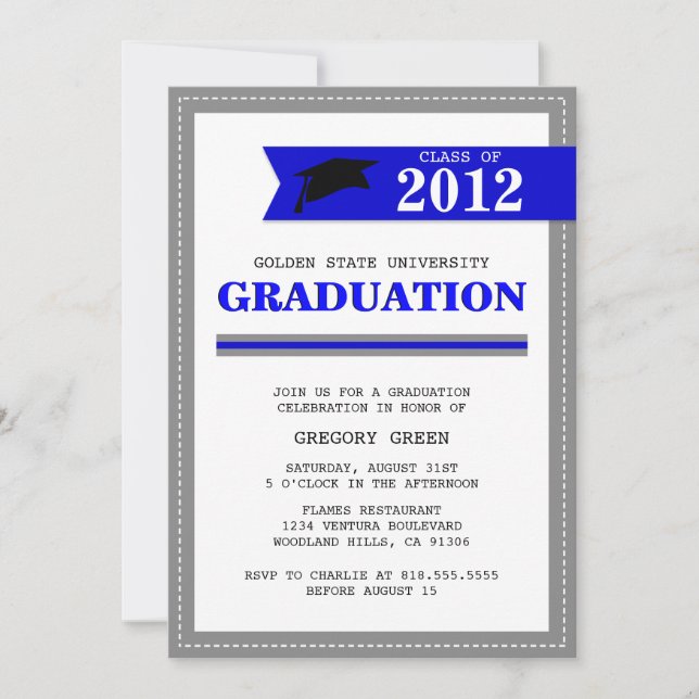 Invitación a graduación de la Marina y la Pieza Gr (Anverso)