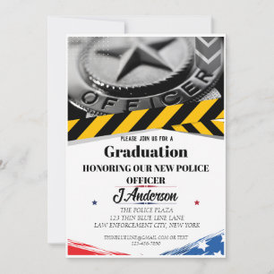 Invitación a graduación de la Policía de Bandera d