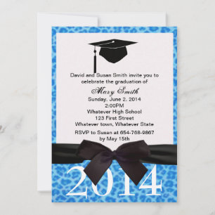 Invitación a graduación de Leopardo Azul de Cinta 