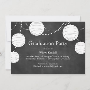 Invitación a graduación de linternas de Fiesta de