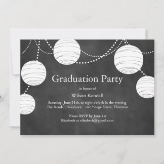 Invitación a graduación de linternas de Fiesta de