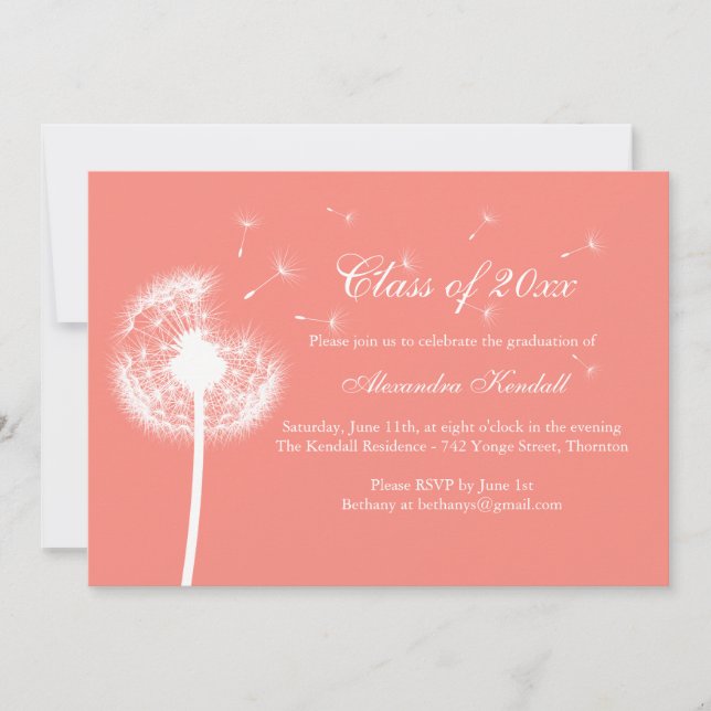 Invitación a graduación de los mejores deseos de C (Anverso)