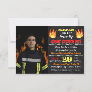 Invitación a graduación de lucha contra incendios