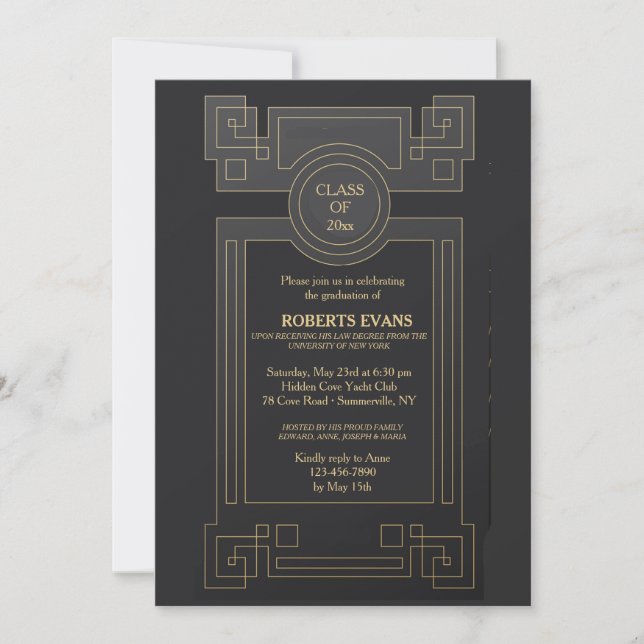Invitación a graduación de Mahogany (Anverso)