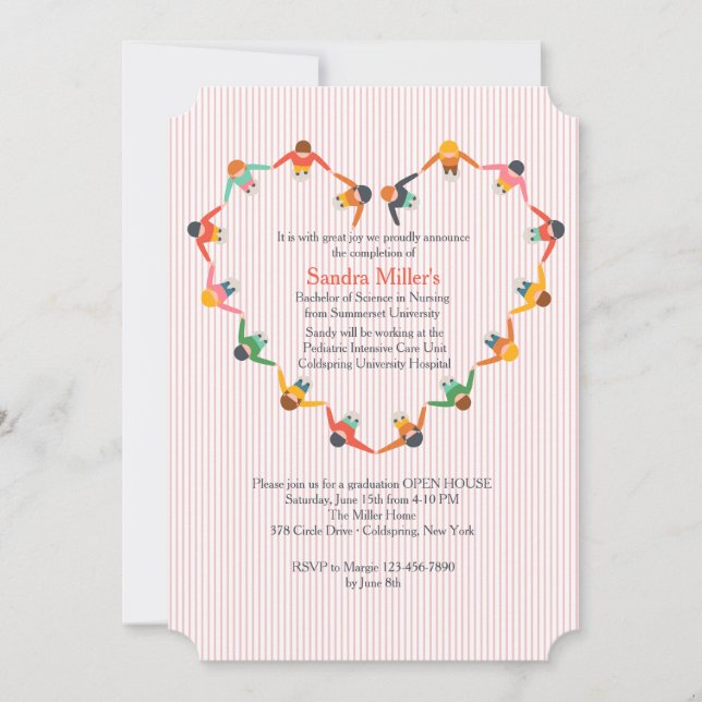 Invitación a graduación de manos (Anverso)