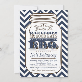 Invitación a graduación de Mason Jar BBQ, Armada d
