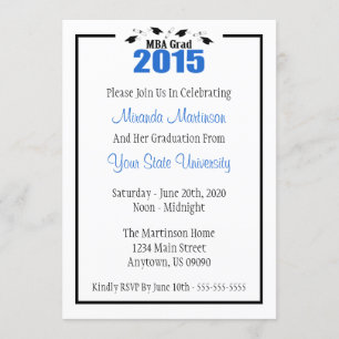 Invitación a graduación de MBA Grad 2015 (cápsulas