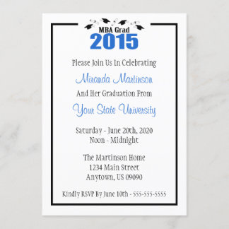 Invitación a graduación de MBA Grad 2015 (cápsulas