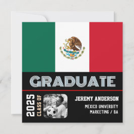 Invitación a graduación de México, foto, bandera m