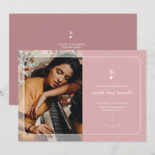 Invitación a graduación de Music Major