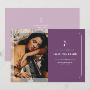Invitación a graduación de Music Major