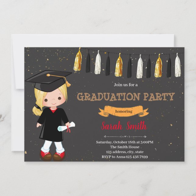 Invitación a graduación de niños en edad preescola (Anverso)