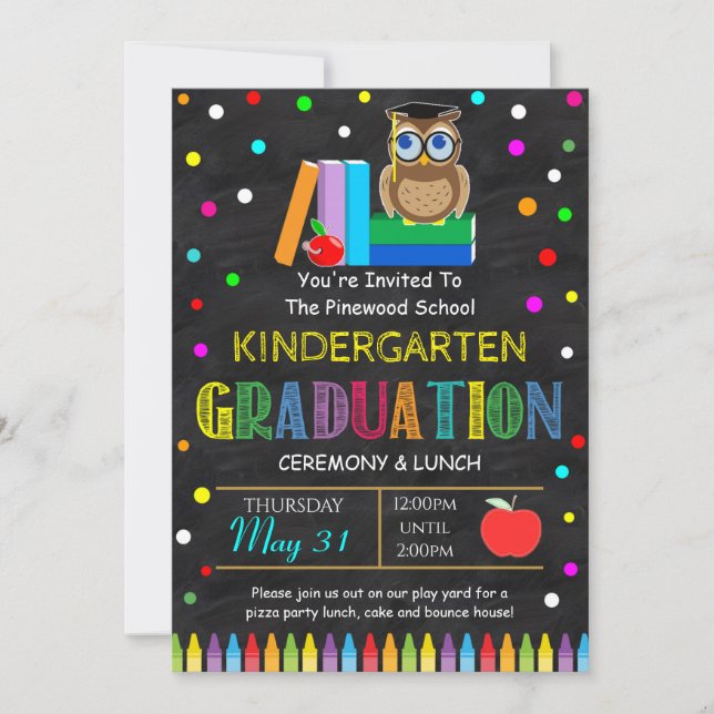 Invitación a graduación de niños pequeños (Anverso)