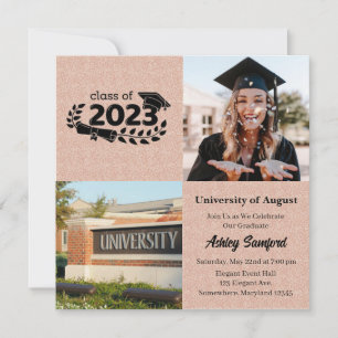 Invitación a graduación de oro de cuatro Rosas cua