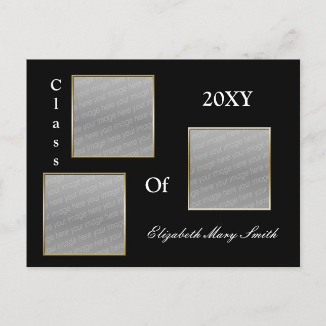 Invitación a graduación de oro de TRIPLE FOTO (Anverso)