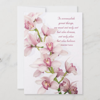 Invitación a graduación de Orquídea Orquídea Rosa