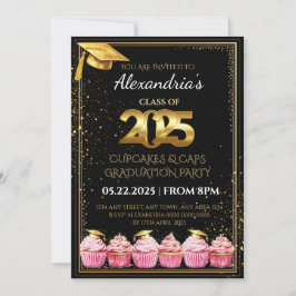 Invitación a graduación de pasteles y tapas 2025