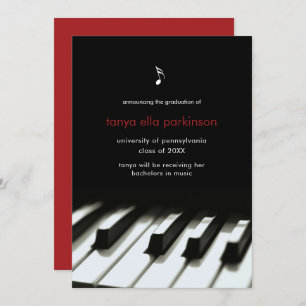 Invitación a graduación de piano de mayor importan