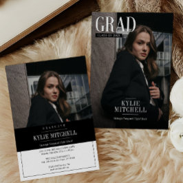 Invitación a graduación de portada de periódico