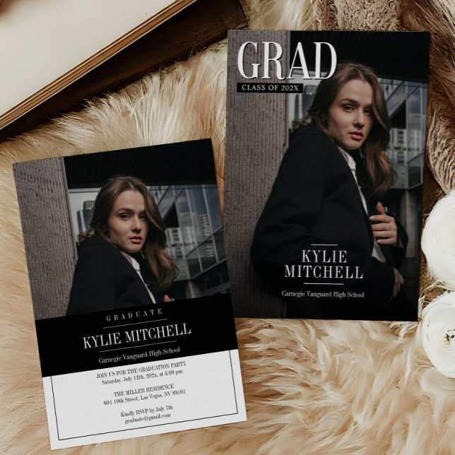 Invitación a graduación de portada de periódico (Subido por el creador)