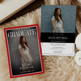 Invitación a graduación de portada de revista