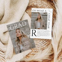 Invitación a graduación de portada de revista, rev