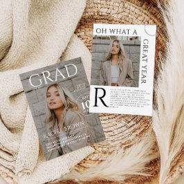 Invitación a graduación de portada de revista, rev