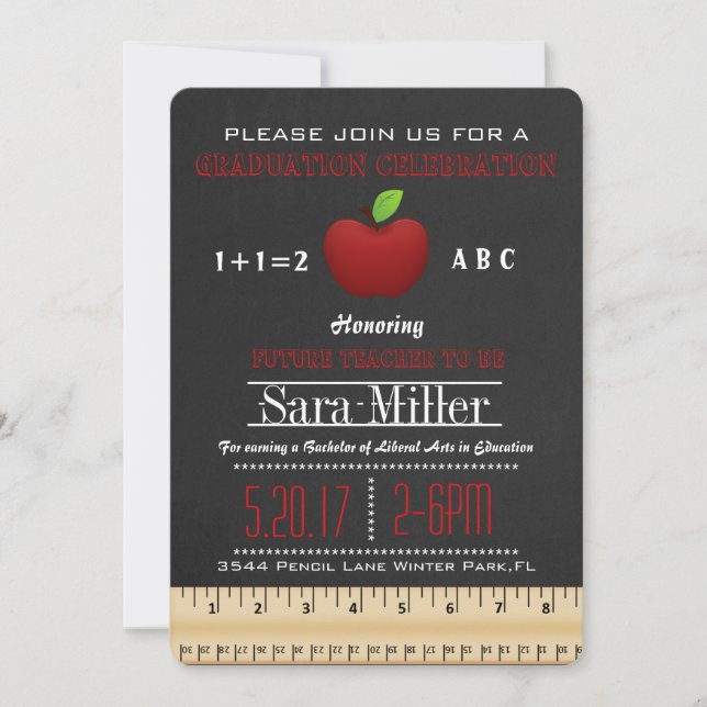 Invitación a graduación de profesores de Apple (Anverso)