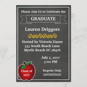 Invitación a graduación de profesores de Chalkboar