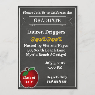 Invitación a graduación de profesores de Chalkboar