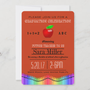 Invitación a graduación de profesores de Crayon y