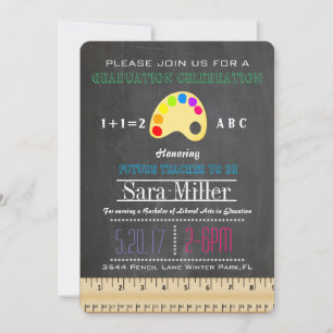 Invitación a graduación de profesores de reglas y 