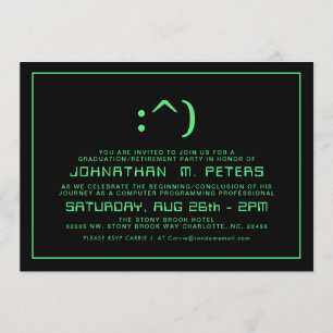 Invitación a graduación de programador mínimo de c