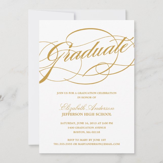 Invitación a graduación de secuencias de comandos  (Anverso)