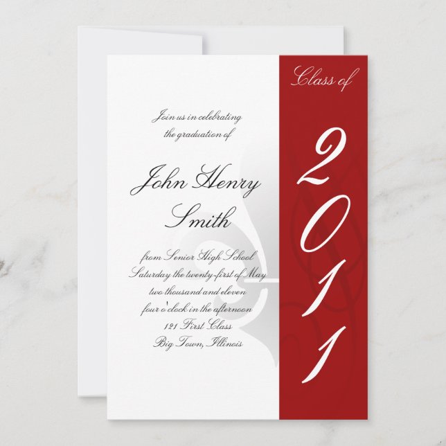 Invitación a graduación de secundaria (Anverso)