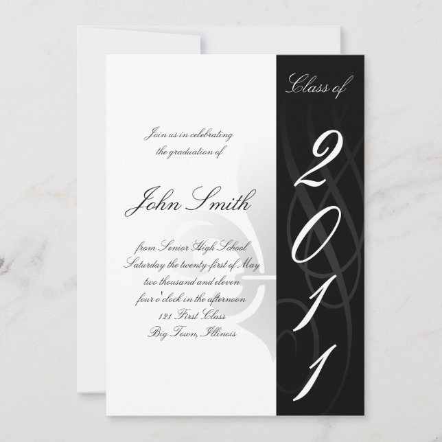 Invitación a graduación de secundaria (Anverso)