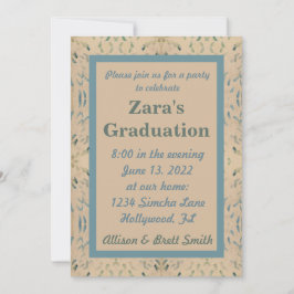 Invitación a graduación de tono de aleta