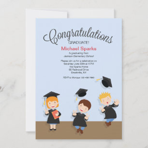 Invitación a graduación de un joven graduado